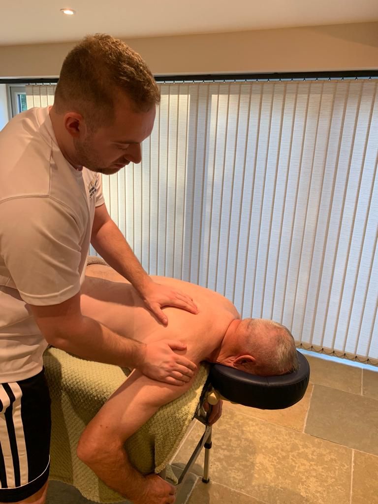Person receiving massage